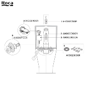 ROCA AV0028800R - SENSO - KIT DE FIXATIONS RÉSERVOIR SUR CUVETTE.