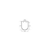 PR-ROCA A801732004 THE GAP - SQUARE. Abattant WC Thermodur doublé laqué