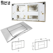 PR-ROCA A890045001 DUPLO RETRO - PLAQUE DE COMMANDE 32X17 CHROMÉ.