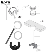 ROCA AG0136603R Kit Fixation mitigeur M8X85.