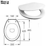 ROCA H8932710000001 POLO COMPACT - ABATTANT THERMODUR BLANC.