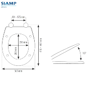 SIAMP 10 0053 55 Abattant WC SOPHIA Premium Slim.