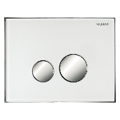 SIAMP 31 1994 10 Plaque de commande Double Volume Reflet 360. Blanche/Touches Brillantes.