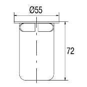 VALENTIN 062200 001 00 Tasse pour bonde receveur diamètre 60 mm.