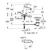 GROHE 2339310E Eurosmart, Mitigeur Lavabo Taille M.