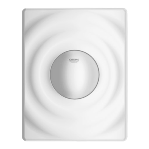 GROHE 38574SH0 Plaque de commande SURF simple touche, Blanc Alpin.