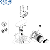 GROHE 48297000 Cartouche Mécanisme Start/Stop complet pour Systèmes Rainshower SmartControl.