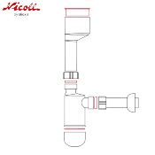 NICOLL 0202109 CU23 - SIPHON BOUTEILLE POUR URINOIR.