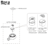 ROCA AP0008500R TUBE PLONGEUR + PANIER GRILLE POUR VIDAGE DOUCHE.
