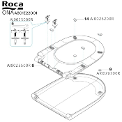 ROCA AI0026300R ONA - KIT TAMPON COUVERCLE ABATTANT SUPRALIT (X 2).