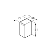 ROCA A816844024 RUBIK. Porte verre à poser, noir mat.