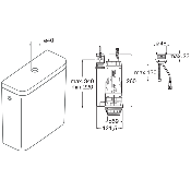 ROCA A822599900 EM1 Mécanisme double chasse électronique sans contact.