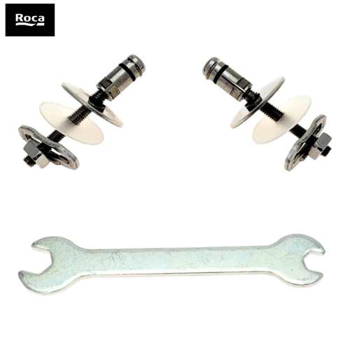 ROCA AI0022600R INSPIRA/MERIDIAN/GAP - KIT DE FIXATIONS CHROMÉ POUR ABATTANT WC.