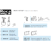 ROCA AH0007300R PLAQUE DE COMMANDE 3/6L BLANCHE V1 34X18.