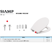 SIAMP 10 0059 74 Charnières pour abattant WC Mougins Premium.