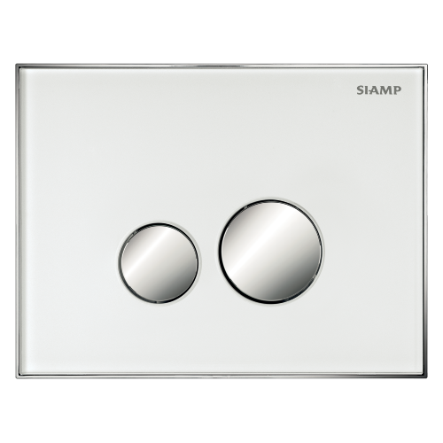 SIAMP 31 1994 10 Plaque de commande Double Volume Reflet 360. Blanche/Touches Brillantes.