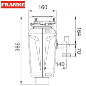 FRANKE 412468 - 134.0716.865 - Broyeur de déchets alimentaires domestiques 