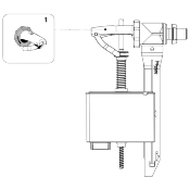 PR-ROCA A822502400 Robinet Flotteur alimentation latérale.