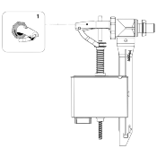 ROCA A822502400 Robinet Flotteur alimentation latérale.