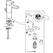 ROCA AG0200700R R33MFH - KIT CARTOUCHE + ÉCROU + CLÉS.