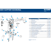 SIAMP 10 0079 52 KIT-Ensemble Châssis pour plaque de commande + vis de fixation et actionnement.