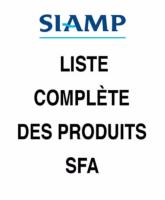 Liste complète des produits SFA