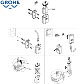 GROHE 42393000 BOÎTIER PILE 6V DC - CRP2.