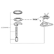 ROCA A525006903 Kit fixation robinet M8X85.