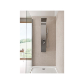 ROCA A5A9A8BC00 ESSENTIAL 2.1 Colonne de douche hydromassage thermostatique. Acier Inoxydable.