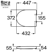 ROCA A801230004 ACCESS - Abattant double thermodur antibactérien avec lunette anti-contact pour WC.