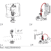 ROCA A822599900 EM1 Mécanisme double chasse électronique sans contact.