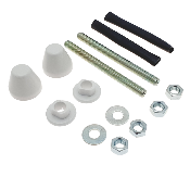 ROCA AV0024400R KIT DE FIXATION CUVETTE (TIGES FILETEES + ECROUS + RONDELLES + CACHES) PROFIX/N-FIX