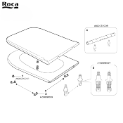 ROCA AI0001800R - DAMA - KIT DE FIXATION CHARNIERE D'ABATTANT WC.