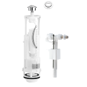 ROCA G5041100 - Optima 49/95L - Kit Mécanisme de chasse + Robinet Flotteur.