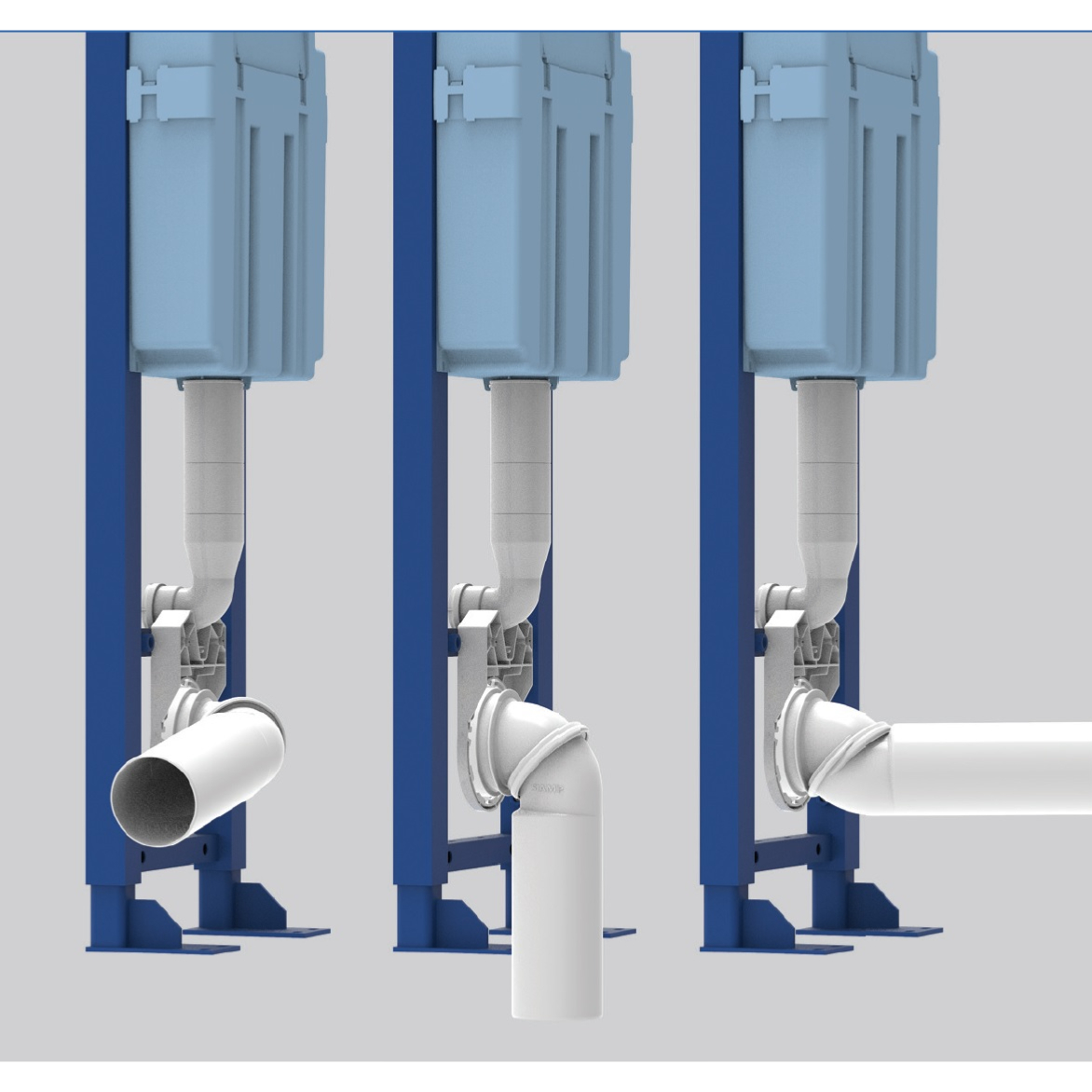 SIAMP 10 0037 57 Pipe coudée d'évacuation WC Orientable.