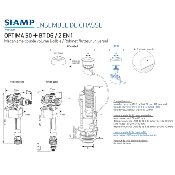 SIAMP 10 0060 07 Optima 50 câble + Bouton Standard + Bouton 6 mm + Robinet 2-en-1.