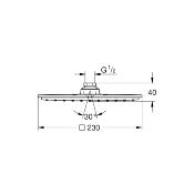 GROHE 27479000 Rainshower Allure 230 Douche de tête 1 jet.