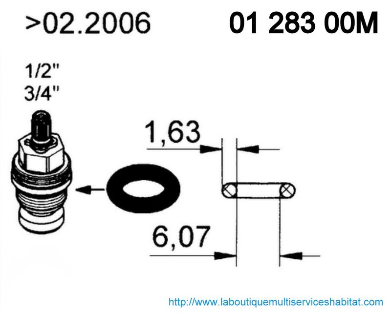 GROHE 0128300M Joint torique 6.07x1.6.3 01 283 Pièces Grohe.