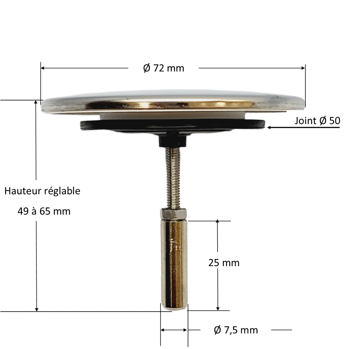 NICOLL 0411916 DVAB - Clapet Recouvrant vidage baignoire.