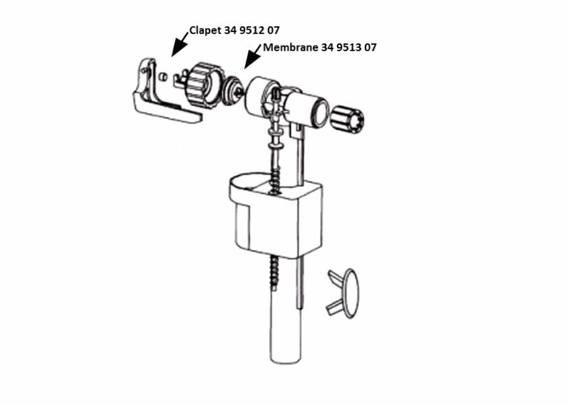 SIAMP 34 9512 01 Clapet pour Robinet flotteur 95/99/77. 349512