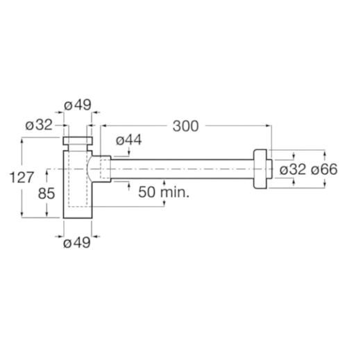 ROCA A5064070C0 Siphon cylindrique