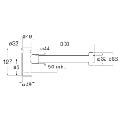 ROCA A5064070C0 AQUA - Siphon cylindrique chromé pour lavabo/vasque.