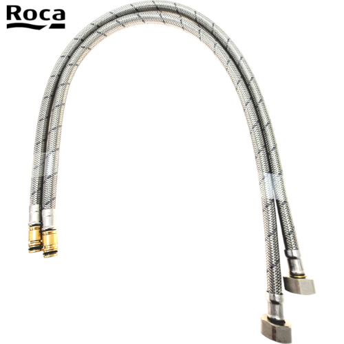 ROCA AG0096509R KIT 2 FLEXIBLES D'ALIMENTATION A CLIPSER D10X3/8" Longueur 600 mm.