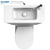 SIAMP 10 0059 68 Vasque céramique pour pack WC TRIO.