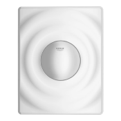 GROHE 38574SH0 Plaque de commande SURF simple touche, Blanc Alpin.