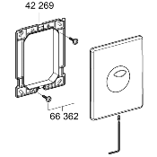 GROHE  42269000 Cadre de fixation inviolable pour plaques de commande WC.