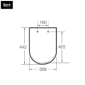ROCA A80152200B INSPIRA-ROUND. Abattant WC en SUPRALIT® frein de chute "Silencio"