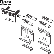 ROCA AU0013300R KIT FIXATION MURALE POUR MEUBLE.