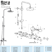 ROCA A502781200 LOFT - ENJOLIVEUR CROISILLON COLONNE DE DOUCHE.
