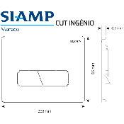 SIAMP 10 0043 48  Plaque de Commande CUT INGENIO 100% Blanche.